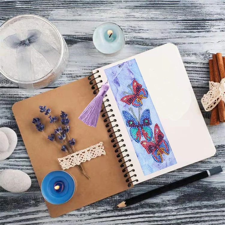DIY Diamond Painting Bookmarks - Colorful Butterfly