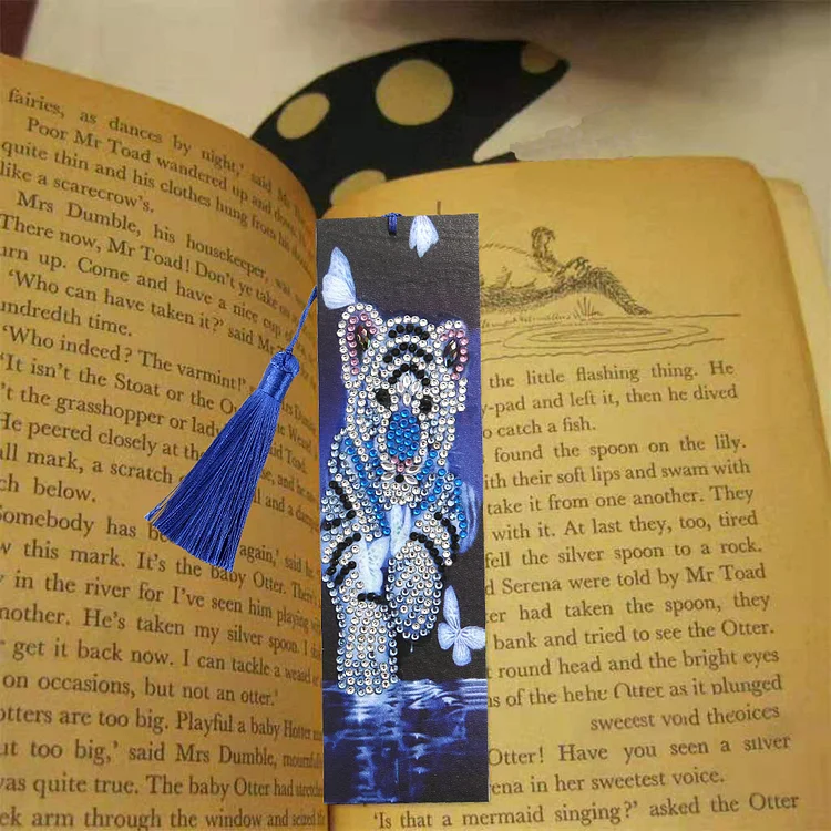DIY Diamond Painting Bookmarks - Blue Tiger