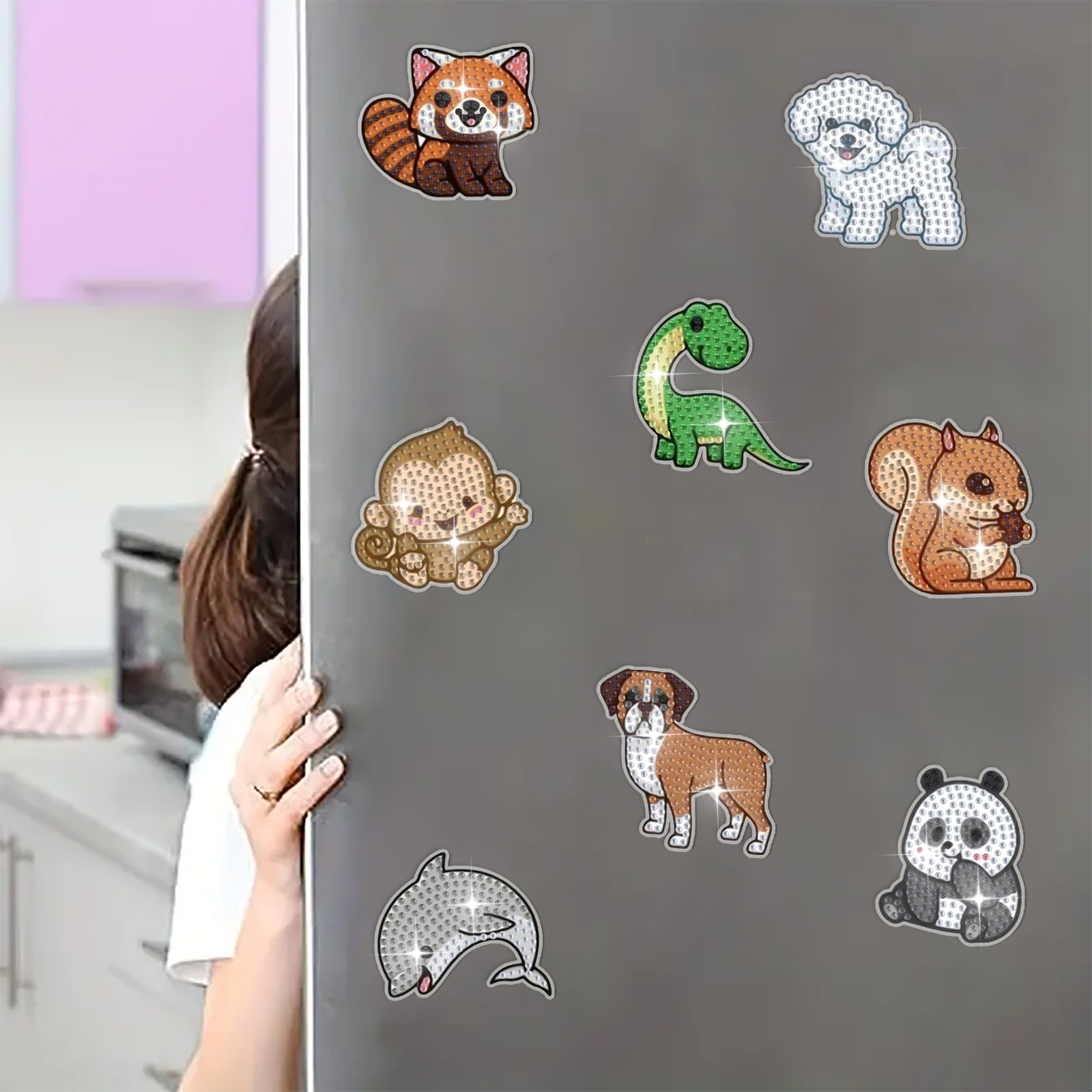DIY Diamond Painting Fridge Stickers - Animals