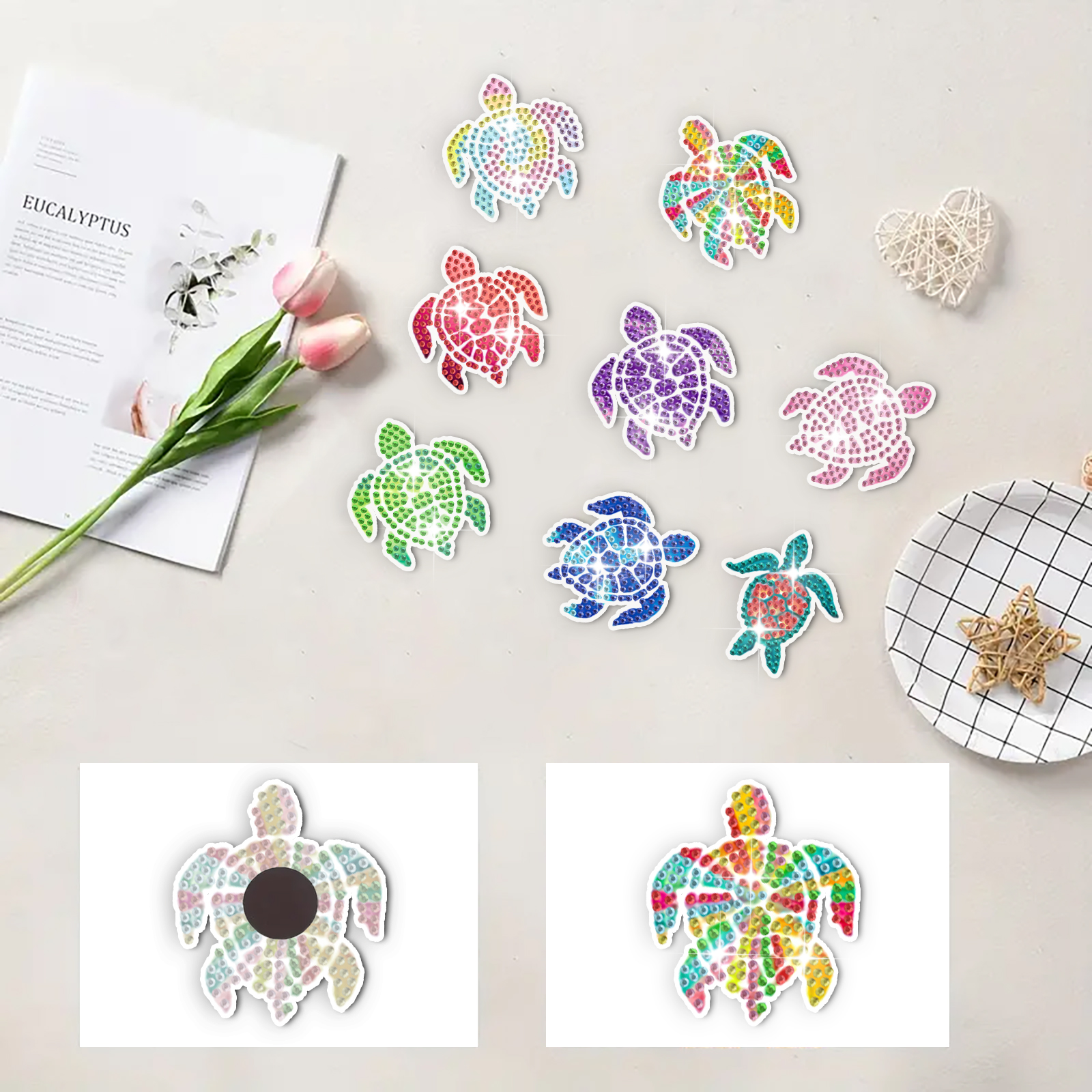 DIY Diamond Painting Fridge Stickers - Tortoise
