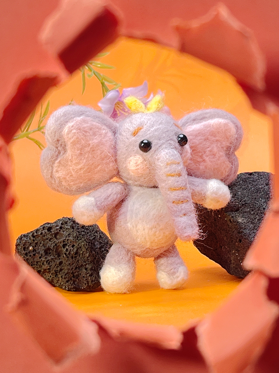 Elephant Felt Animals Needle Felting Kit