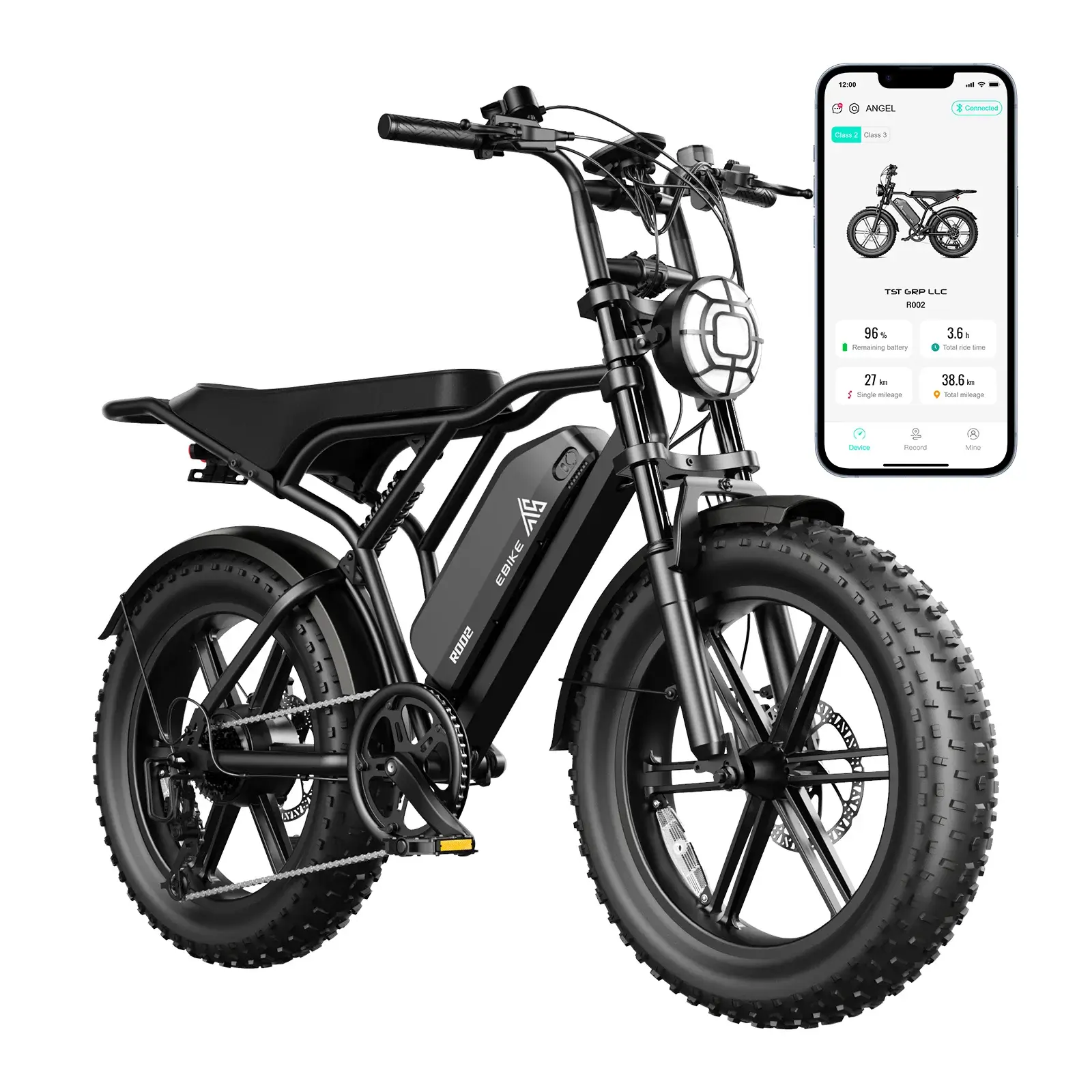 Full Suspension Moped-style Electric Bike