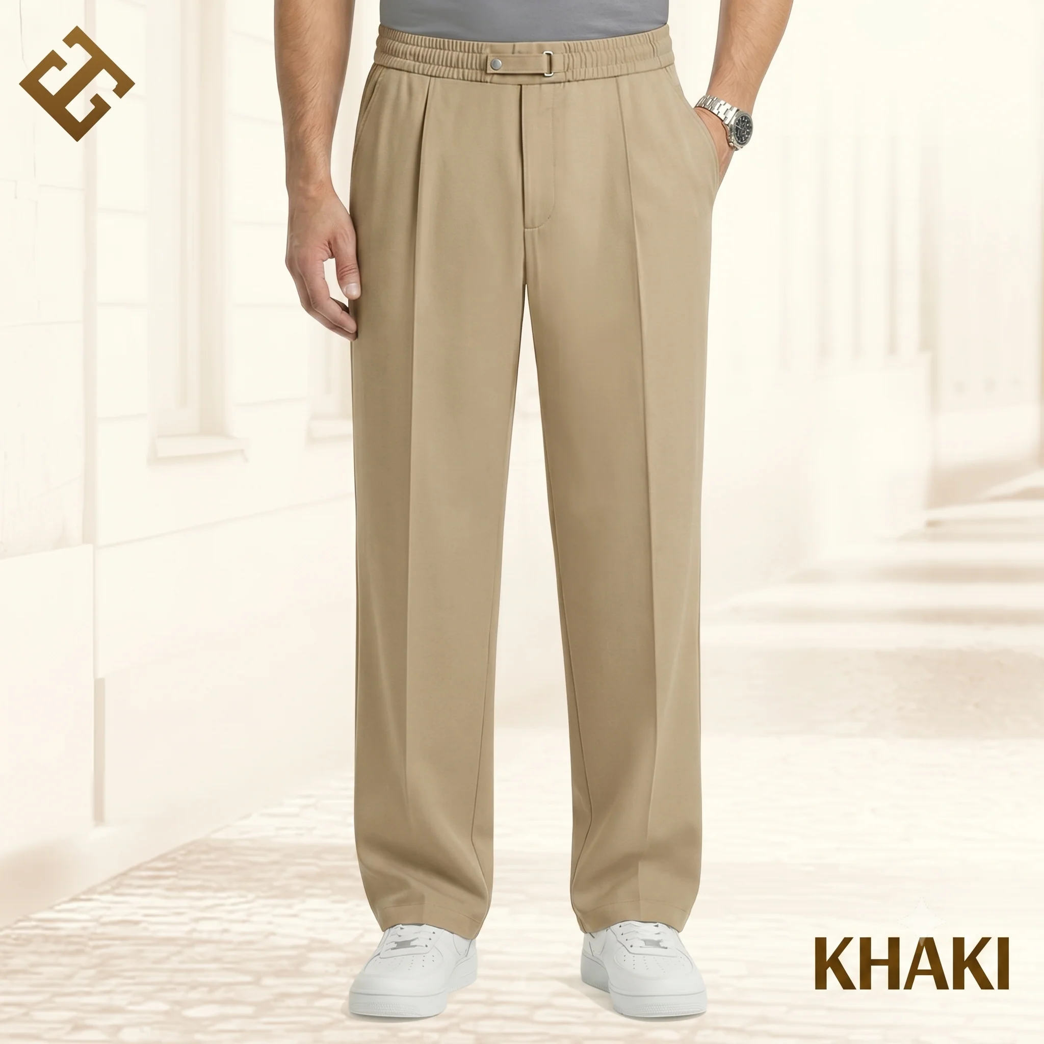 EaseTailor - Flexible Straight Fit Smart Comfort Pants