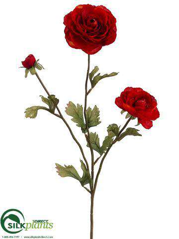 Silk Plants Direct Ranunculus Spray - Green - Pack of 12