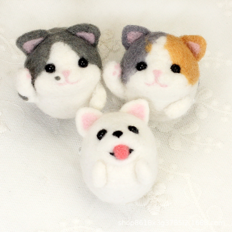 FeltingJoy -Zoos Needle Felting Kit - Dog/Cat/Bear