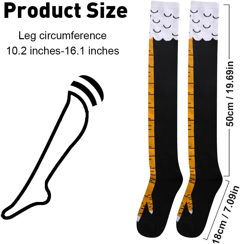 Abnaok 3-Pack Novelty Funny Chicken Leg Socks for Women Men Crazy Chicken Feet Socks White Elephant Gifts for Adults