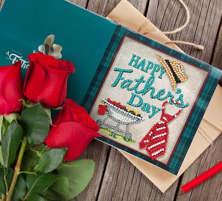 DIY Diamond Painting Greeting Card - Father's and Mother's Day