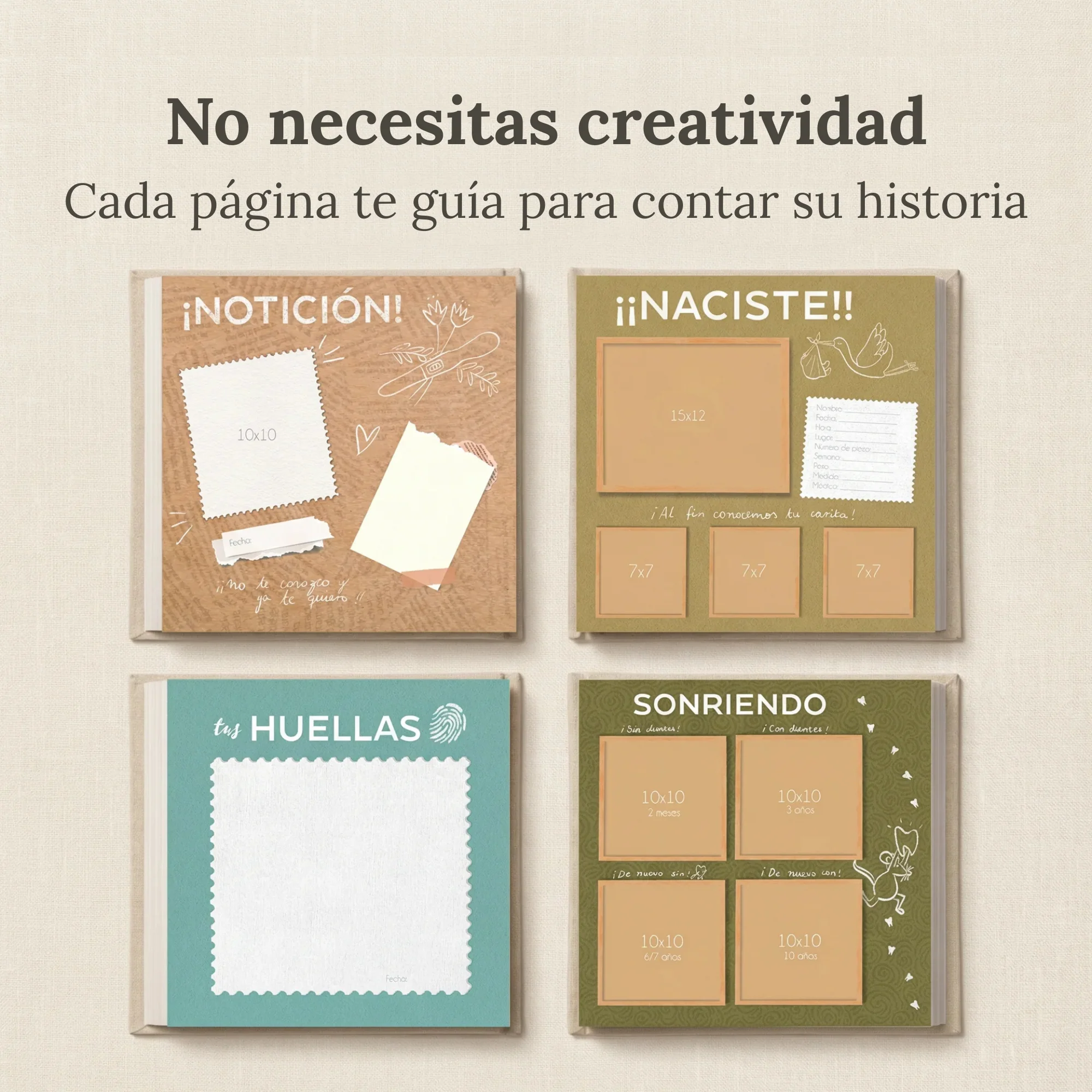 Álbum para bebé ARTESANAL - Su vida de 0 a 18 años + Empaque de REGALO