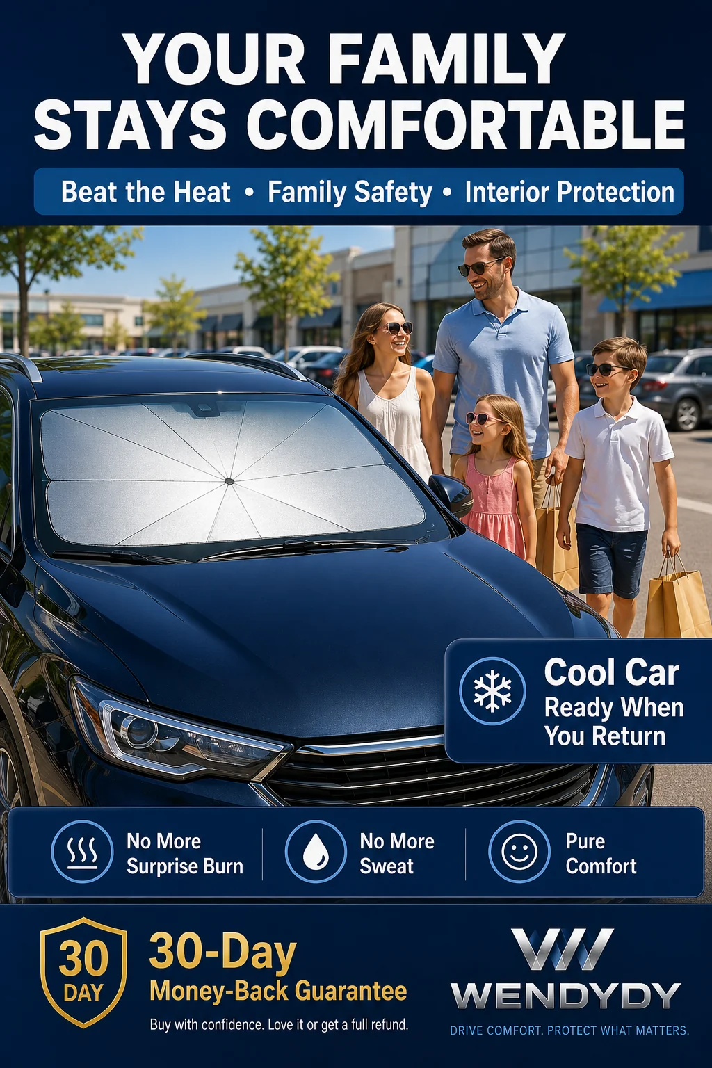 🔥Last Day 50% OFF - 2026 Upgraded Car Windshield Sun Shade Umbrella