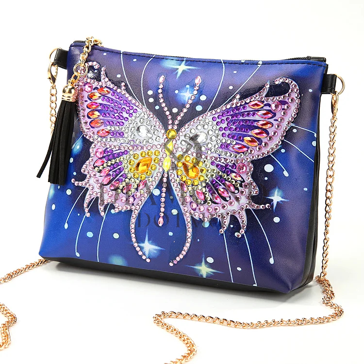 DIY Diamond Painting Leather Bag - Star Butterfly