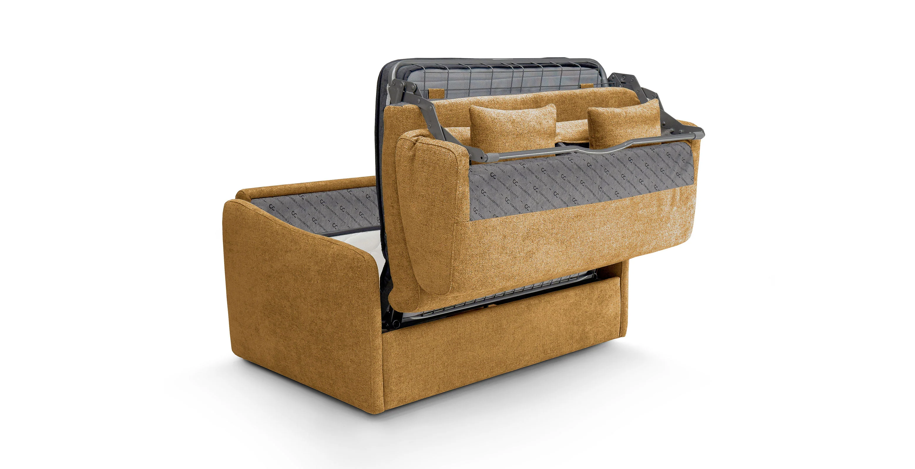 QUIBERON - Fauteuil convertible 100 x 190 cm - Velours texturé
