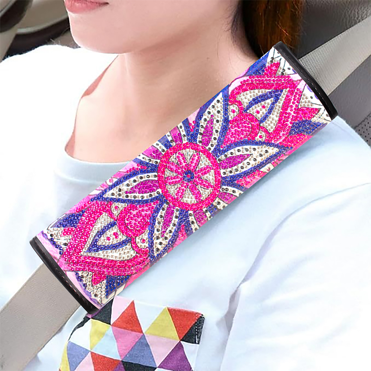 DIY Diamond Painting Car Seat Belt D