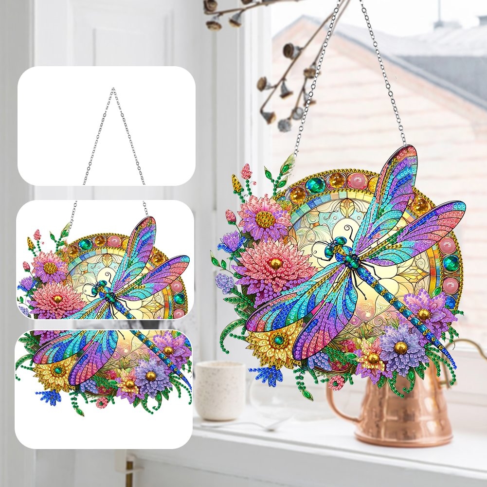 DIY Diamond Painting Wall Hanging - Dragonfly