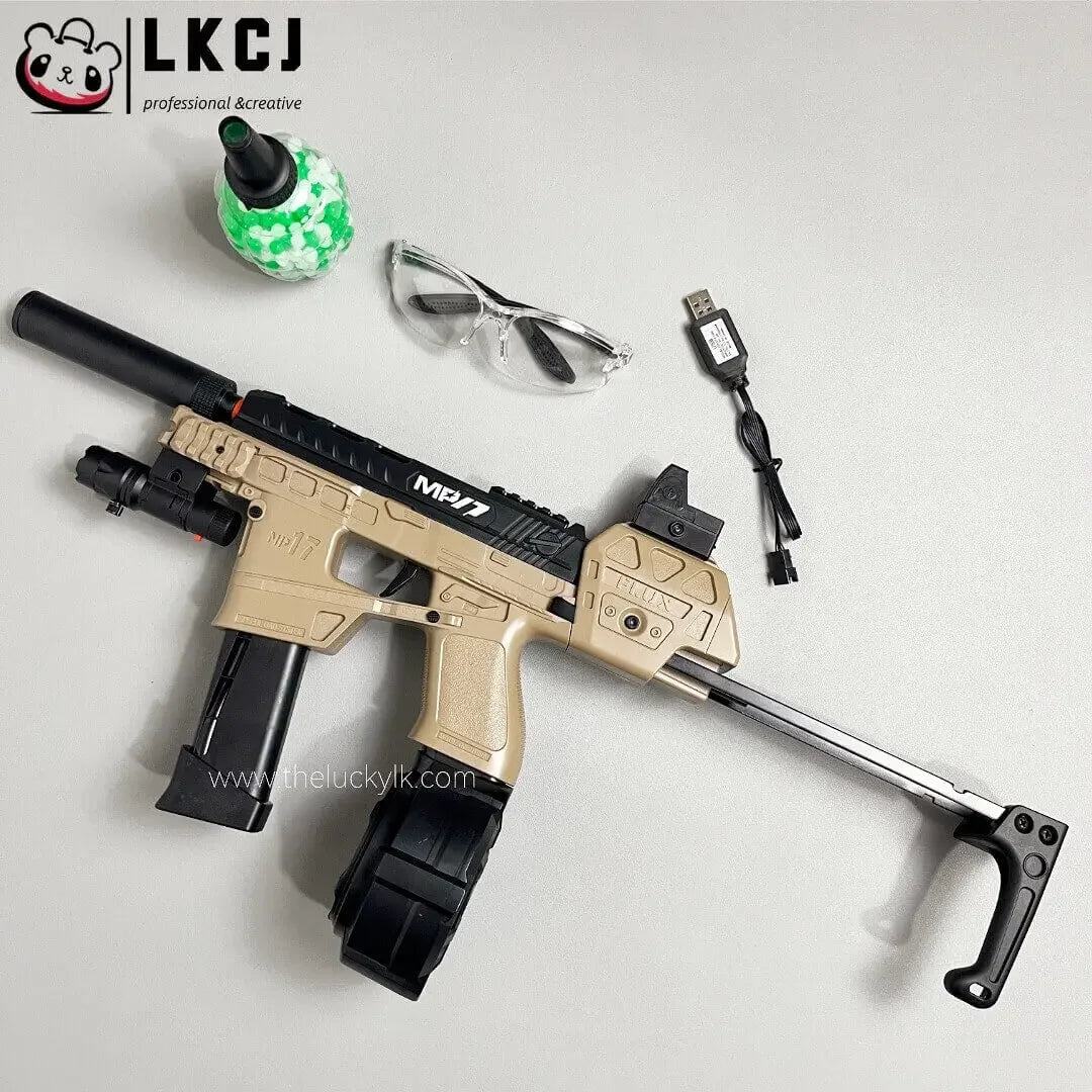 Mp17 Gel Blaster With Metal Stock, Metal Rail