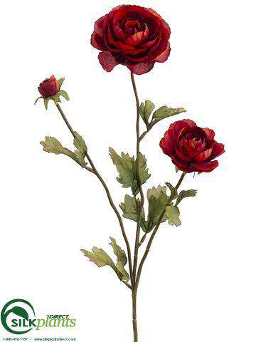 Silk Plants Direct Ranunculus Spray - Green - Pack of 12
