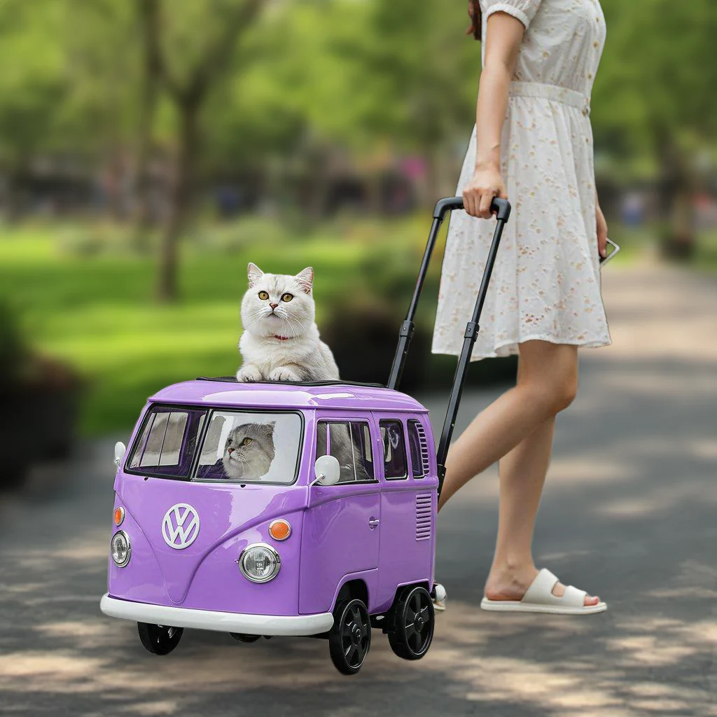 Volkswagen Bus Shaped Pet Trolley Bag