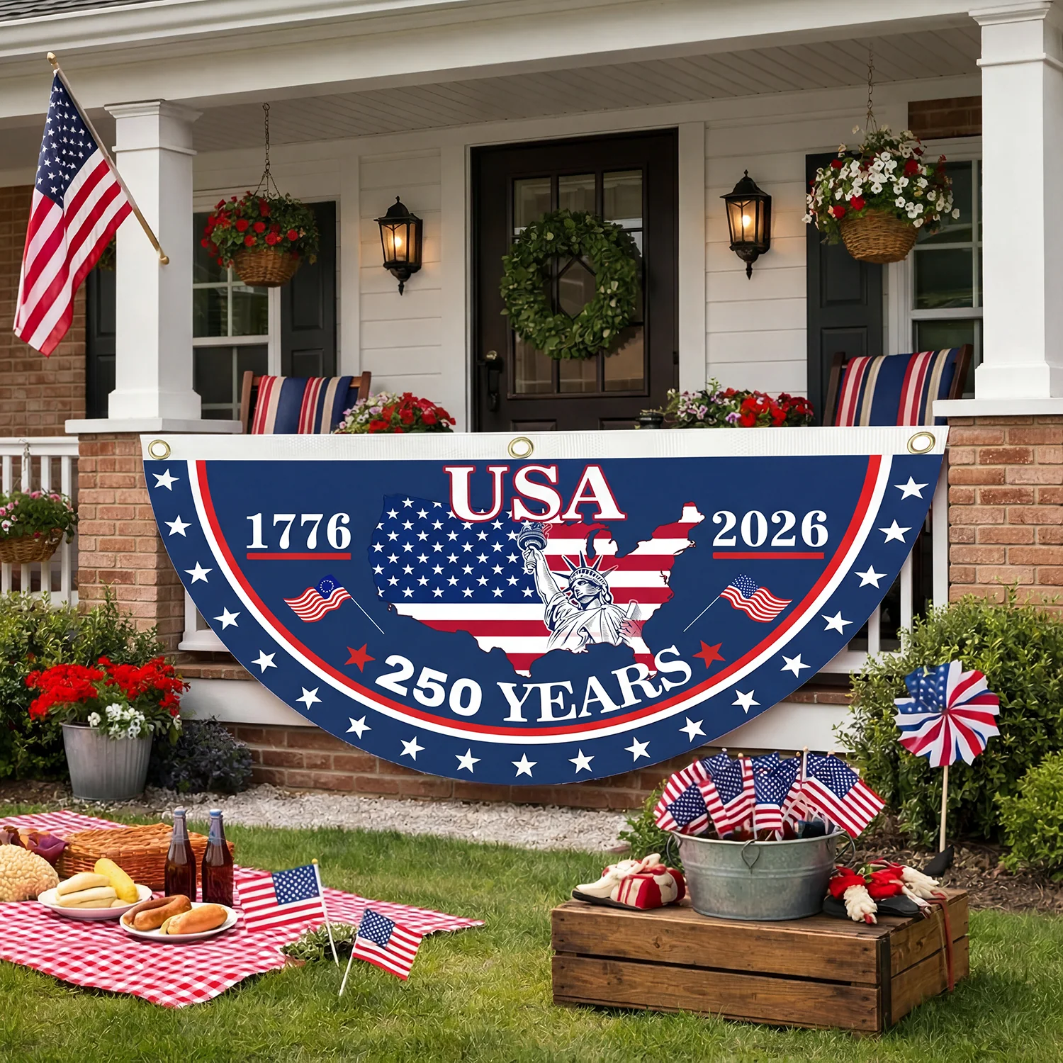 250th Anniversary USA Fan Flag