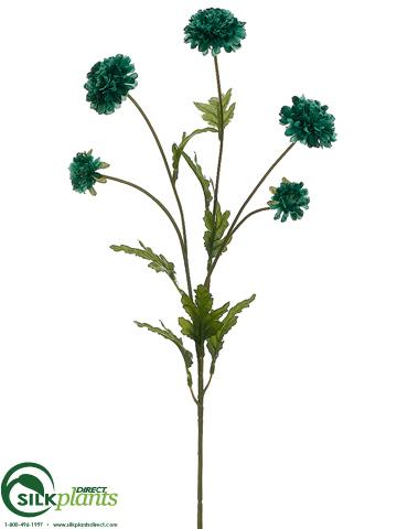 Silk Plants Direct Pompon Mum Spray - Yellow - Pack of 12