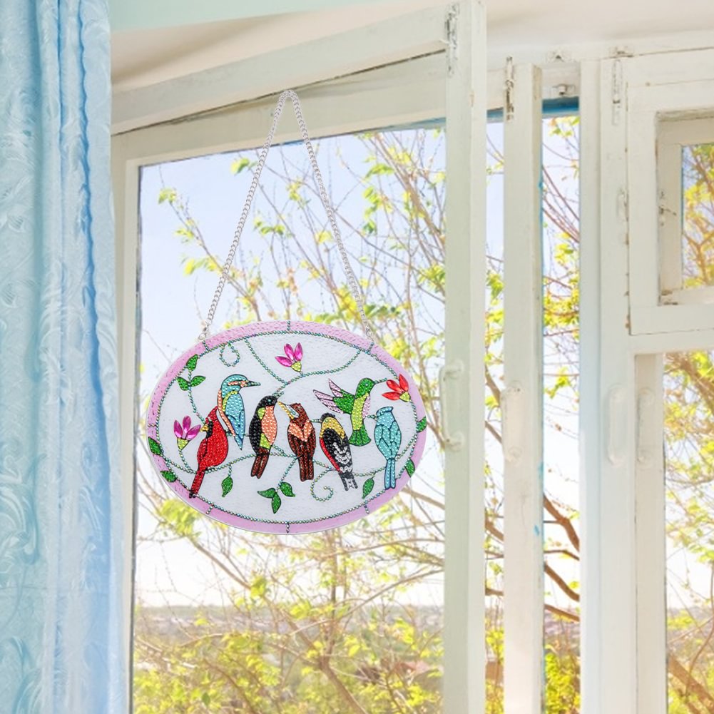 DIY Diamond Painting Wall Hanging - Birds