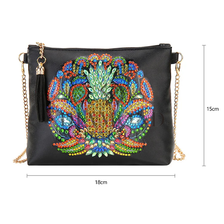 DIY Diamond Painting Leather Bag - Pineapple