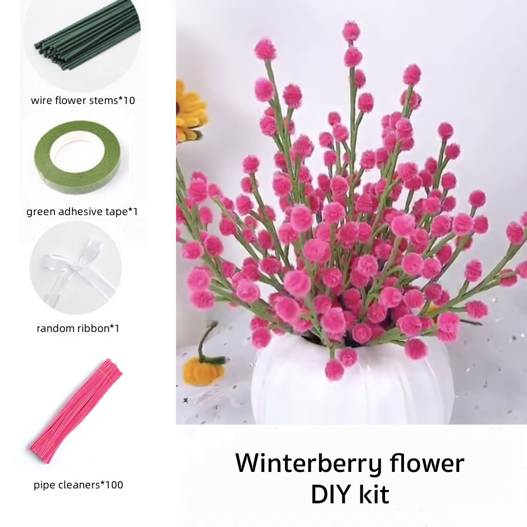 DIY Pipe Cleaners Kit - Winterberry Flower