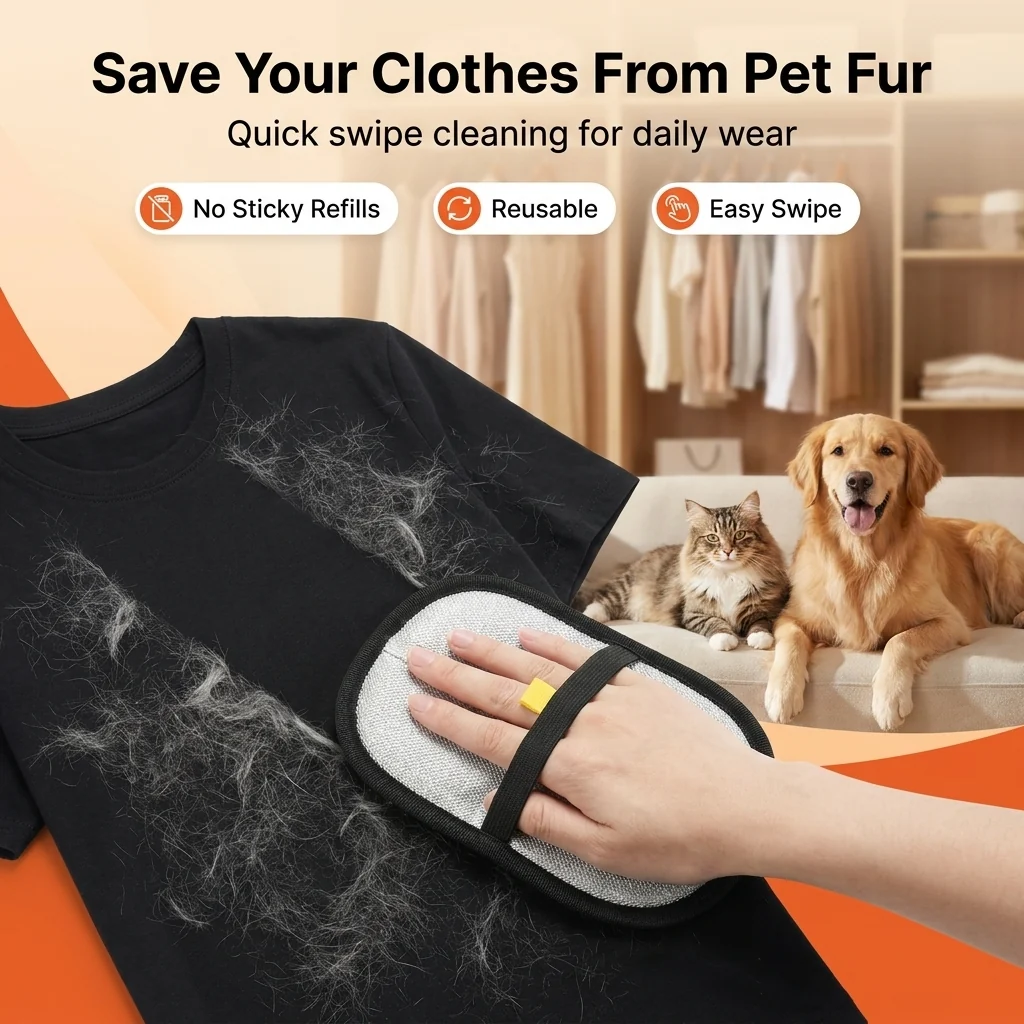 Quick, easy fur removal with a swipe.