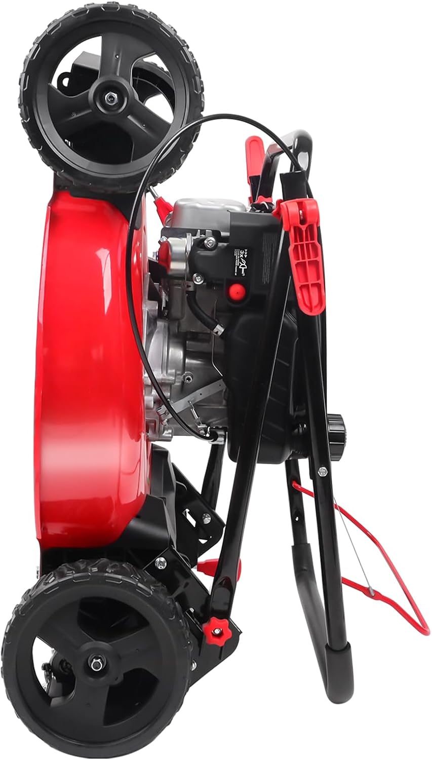 Gas Lawn Mower 21-Inch 144cc OHV Engine 3-in-1 Push Mower with Bagging