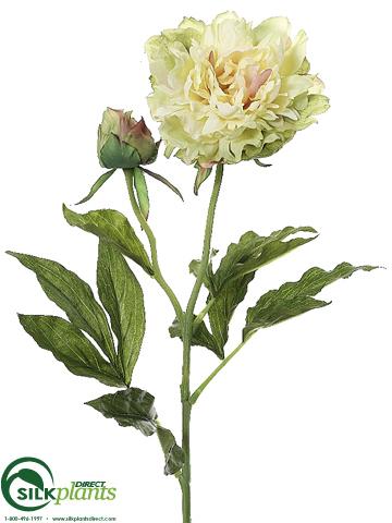 Silk Plants Direct Peony Spray - Salmon Peach - Pack of 12