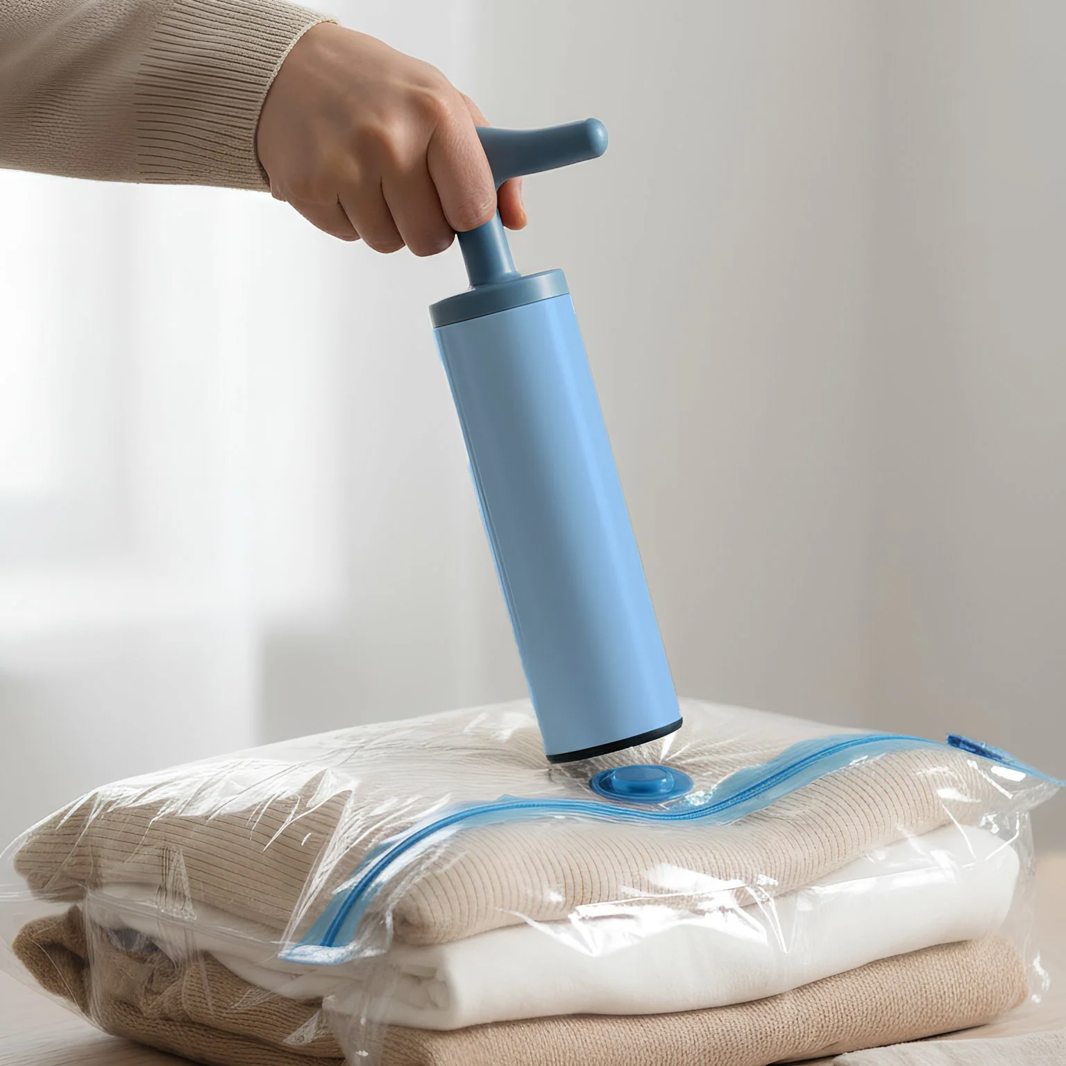 Bolsas al Vacío — Hasta 80% Más Espacio en tu Clóset o Maleta, en Minutos