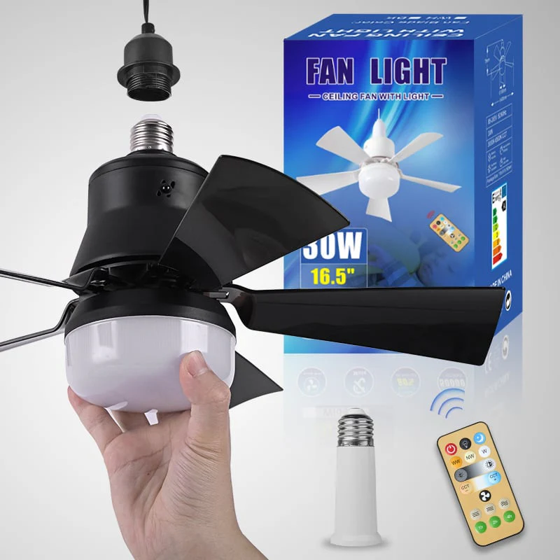 🏆LAST DAY SALE 49% OFF🔥SmartBreez™ 40W LED Ceiling Fan Light – 20.5” Ultra-Quiet with Remote 🎯 | E27 + FREE B22 Adapter 🔌 | For Bedroom 😴, Kitchen 👩‍🍳 & Garage 🛠️ – UK Ready! 🇬🇧