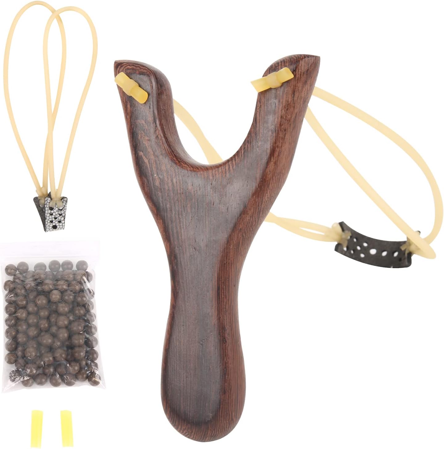 Solid Wooden Slingshot with Classic Construction Hunting Slingshot for Catapult Game Outdoor