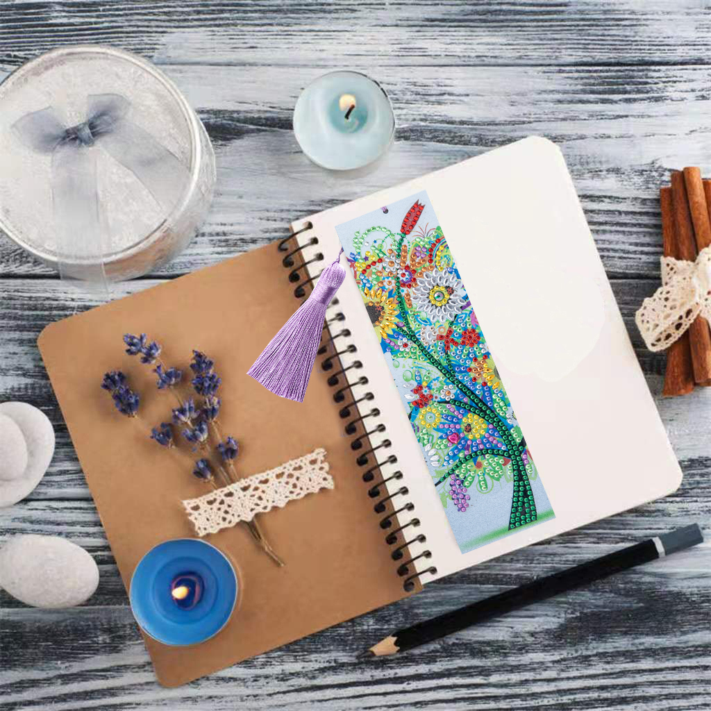 DIY Diamond Painting Bookmarks - Seasons Tree Summer