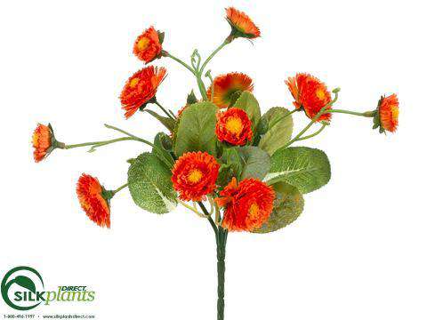 Silk Plants Direct Calendula Bush - Yellow - Pack of 24
