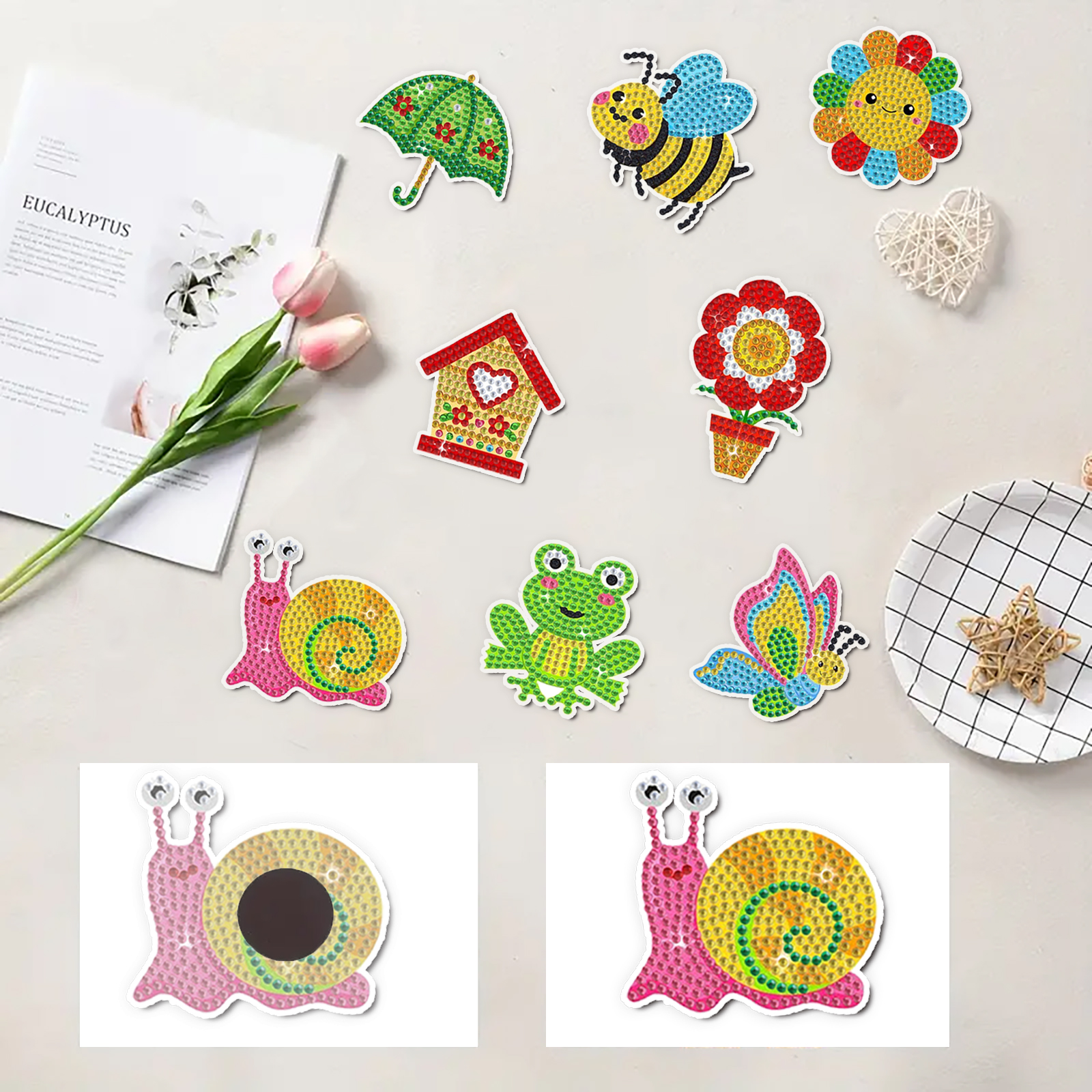 DIY Diamond Painting Fridge Stickers - Spring