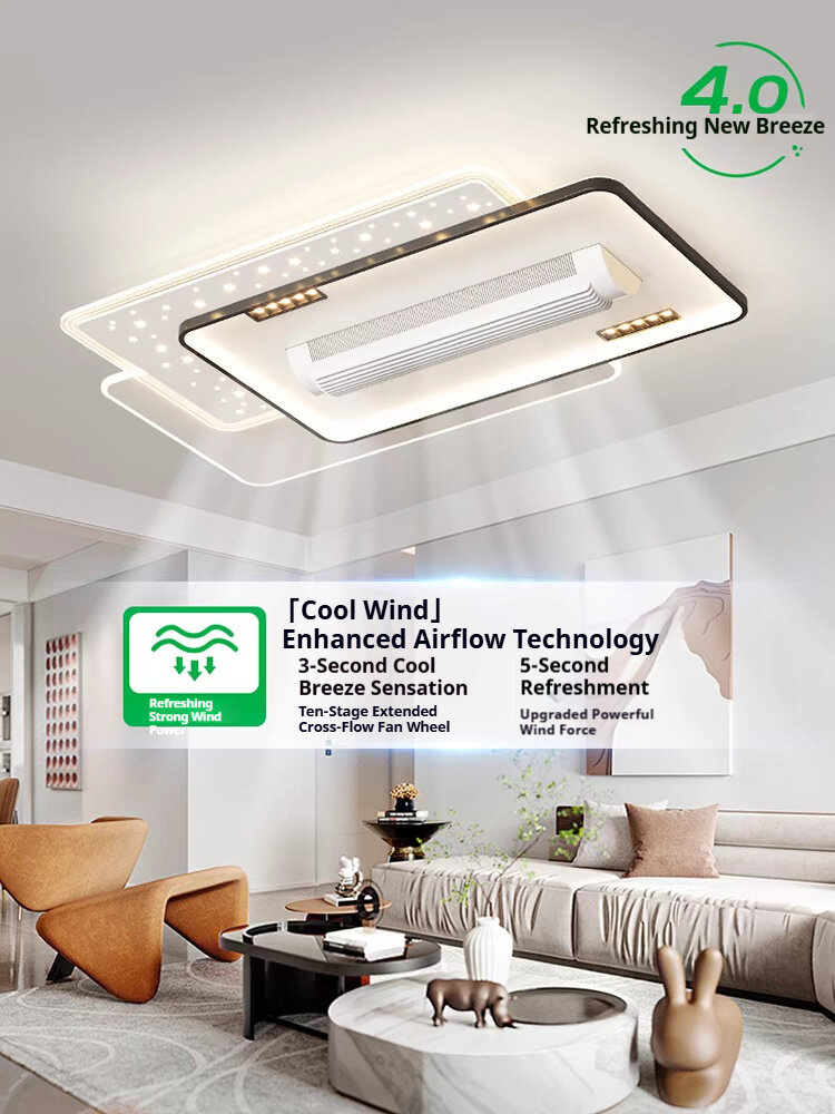 Intelligent bladeless fan chandelier