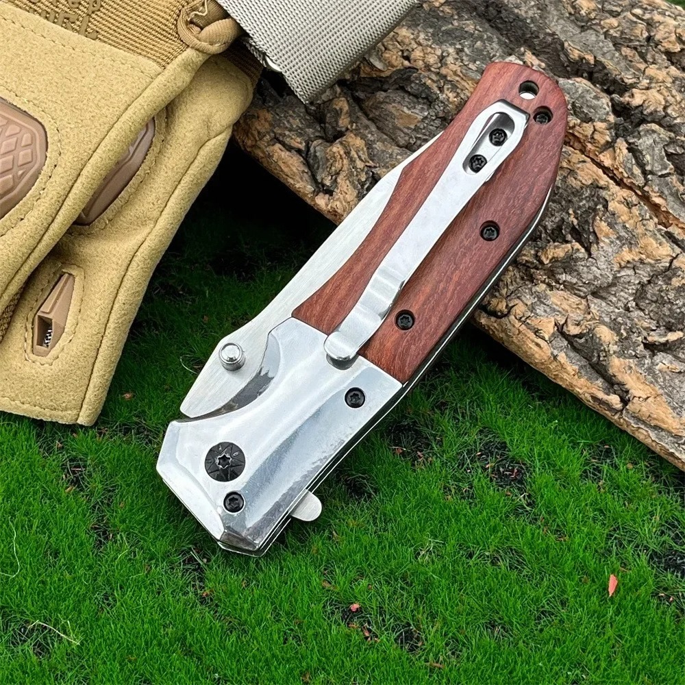 Premium Stainless Steel Folding Pocket Knife & Survival Blade
