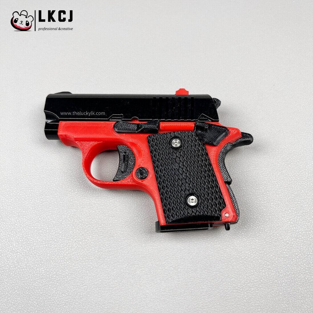 Real 3D Printed Mini 1911 Decompression Model Keychain, Non-launchable