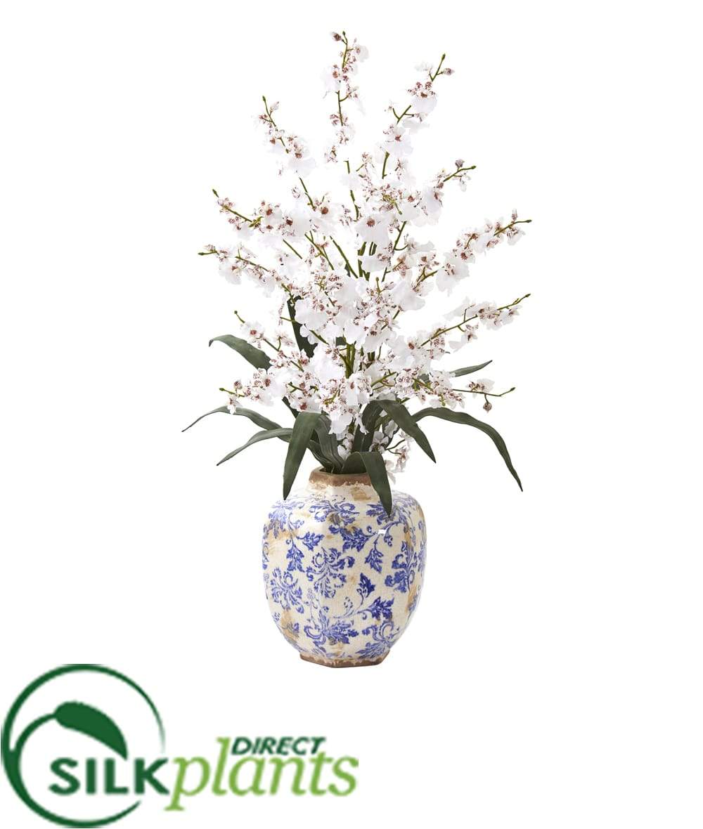 Silk Plants Direct Dancing Lady Orchid Artificial Arrangement - Purple - Pack of 1