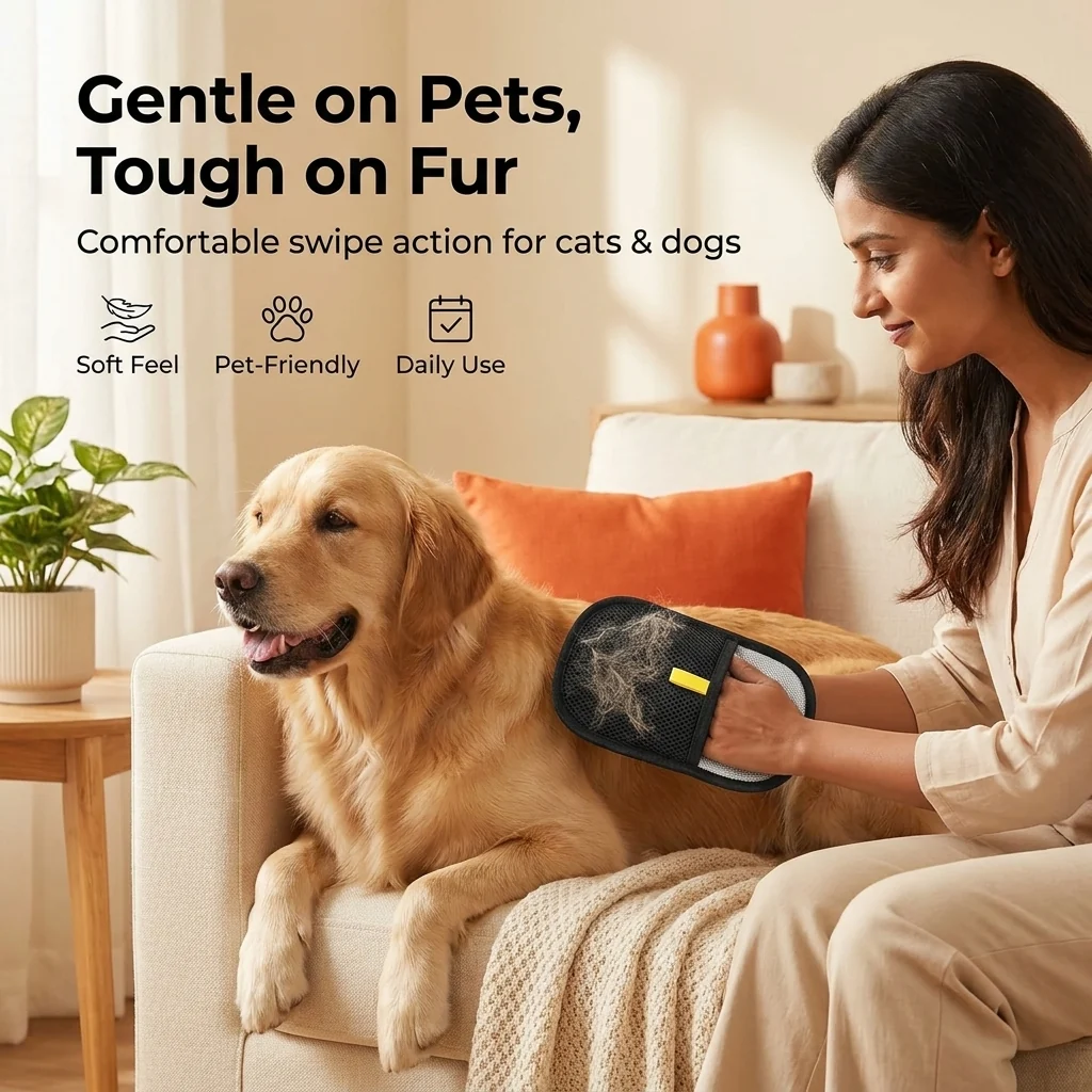 Quick, easy fur removal with a swipe.