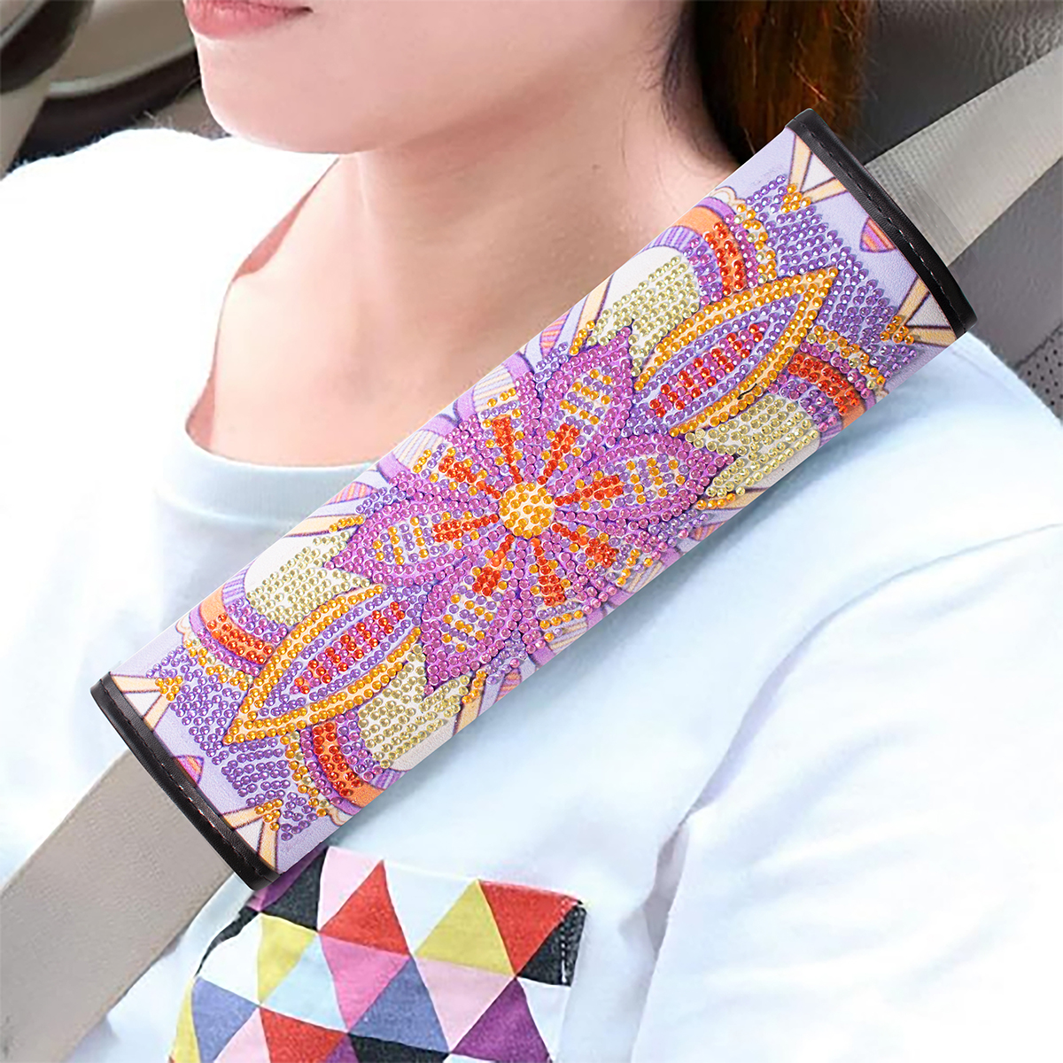 DIY Diamond Painting Car Seat Belt E