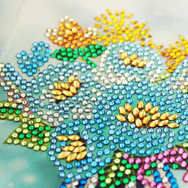 DIY Diamond Painting Flower D Greeting Card