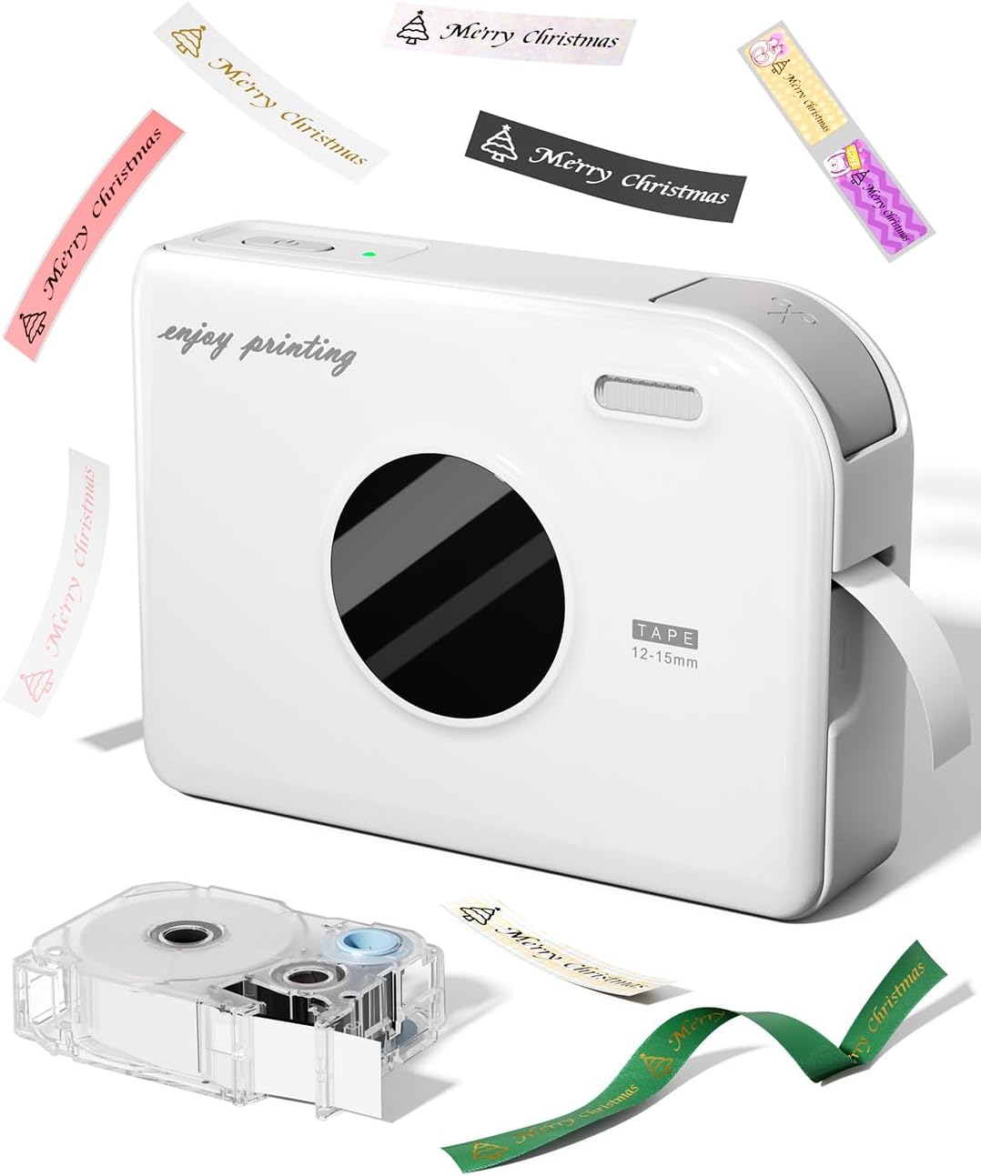 Phomemo Label Printer, A30 Thermal Transfer Printing Bluetooth Wireless Portable Small Label Maker Machine, Mini Sticker Printer Rechargeable for Wraping Decorations, Cloth Name Tag, in/Out Door Use