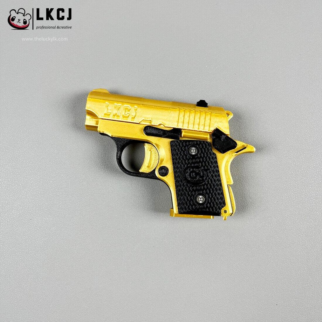 Real 3D Printed Mini 1911 Decompression Model Keychain, Non-launchable