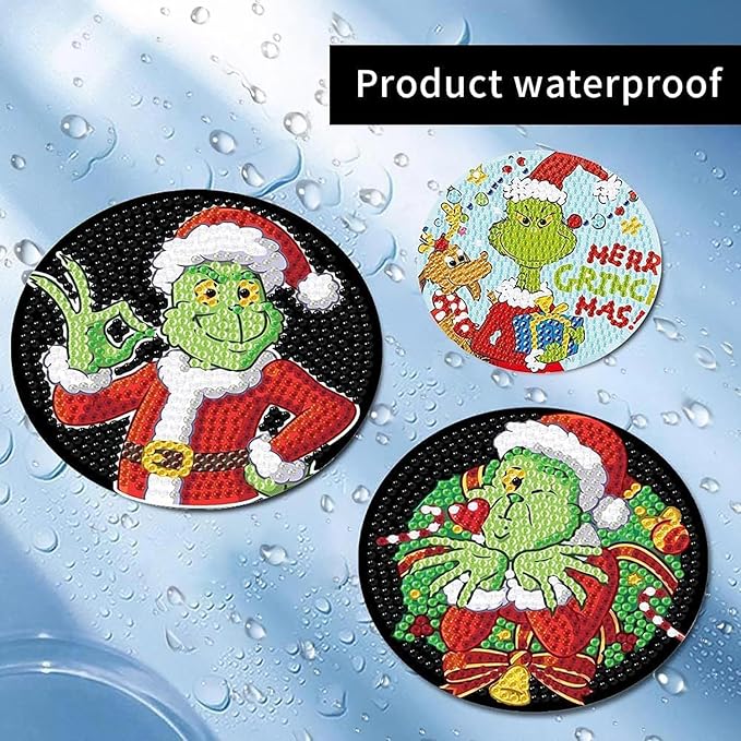 DIY Christmas Stank Diamond Painting Coasters