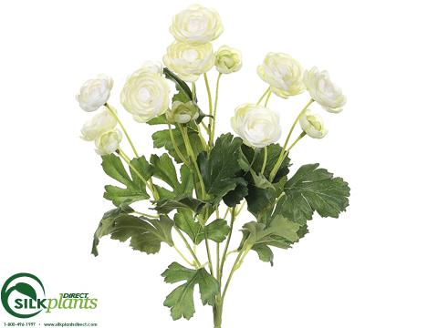 Silk Plants Direct Mini Ranunculus Bush - Pink - Pack of 12