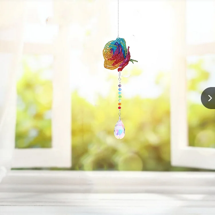 DIY Diamond Painting Wind Chime - Color Roses