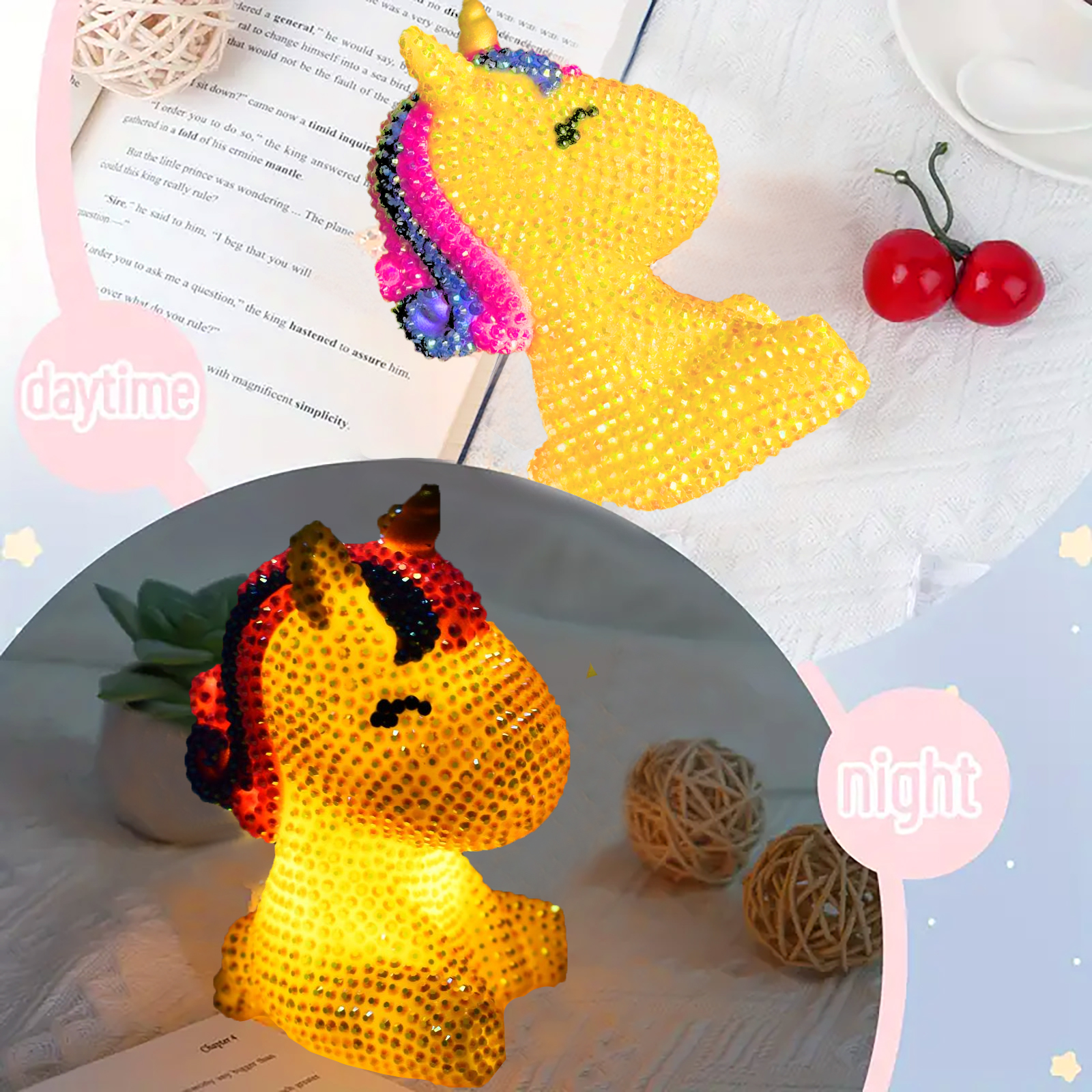 DIY Diamond Painting Night Light - Colt