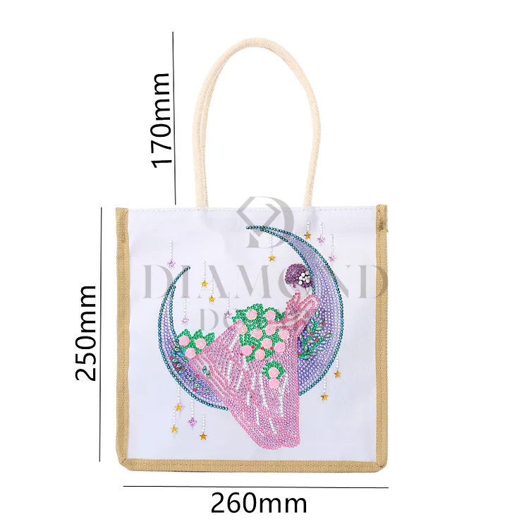 DIY Diamond Painting Canvas Tote Bag - Moon Fairy