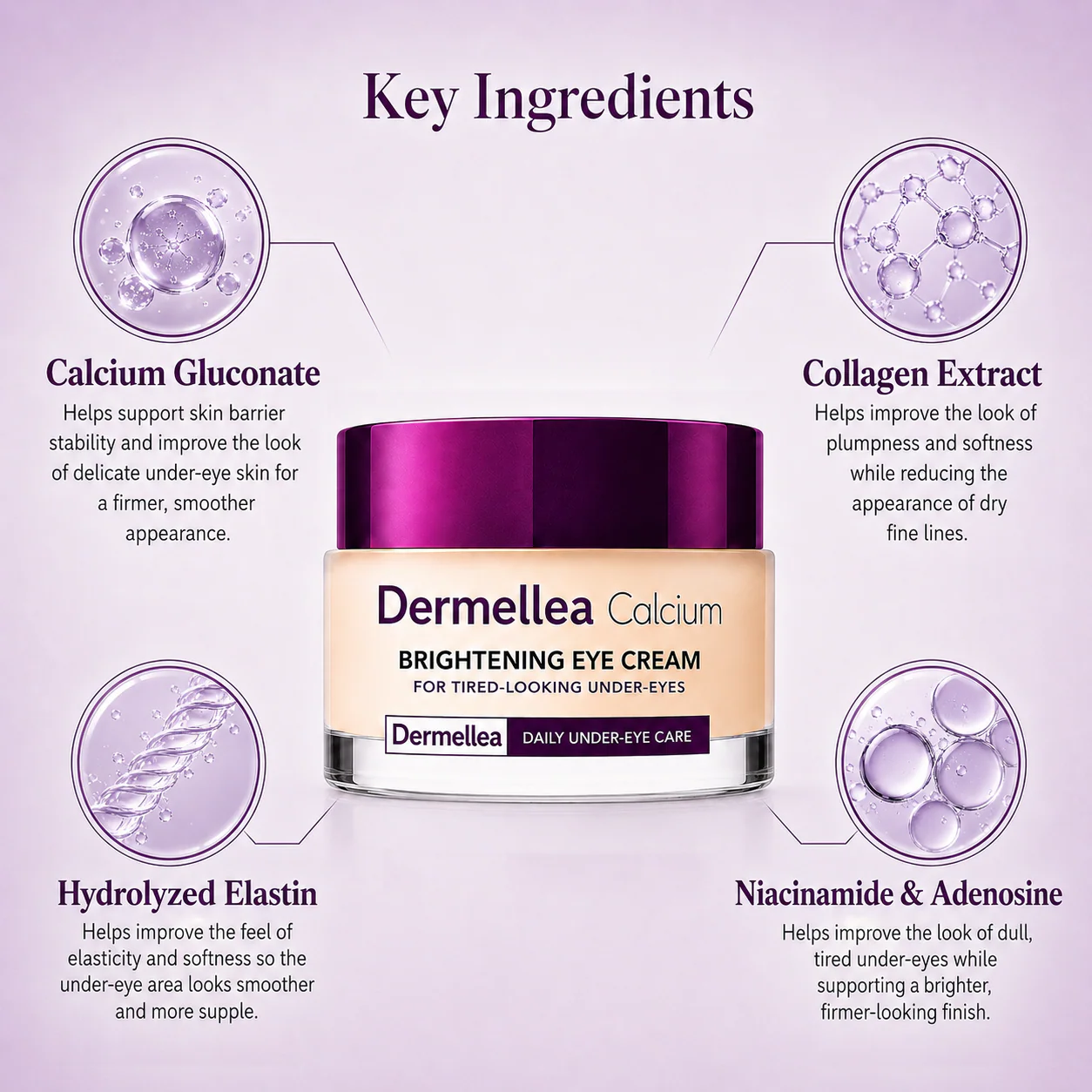 🔥Last Day Buy 1 Get 1 Free Dermellea Calcium Brightening Eye Cream