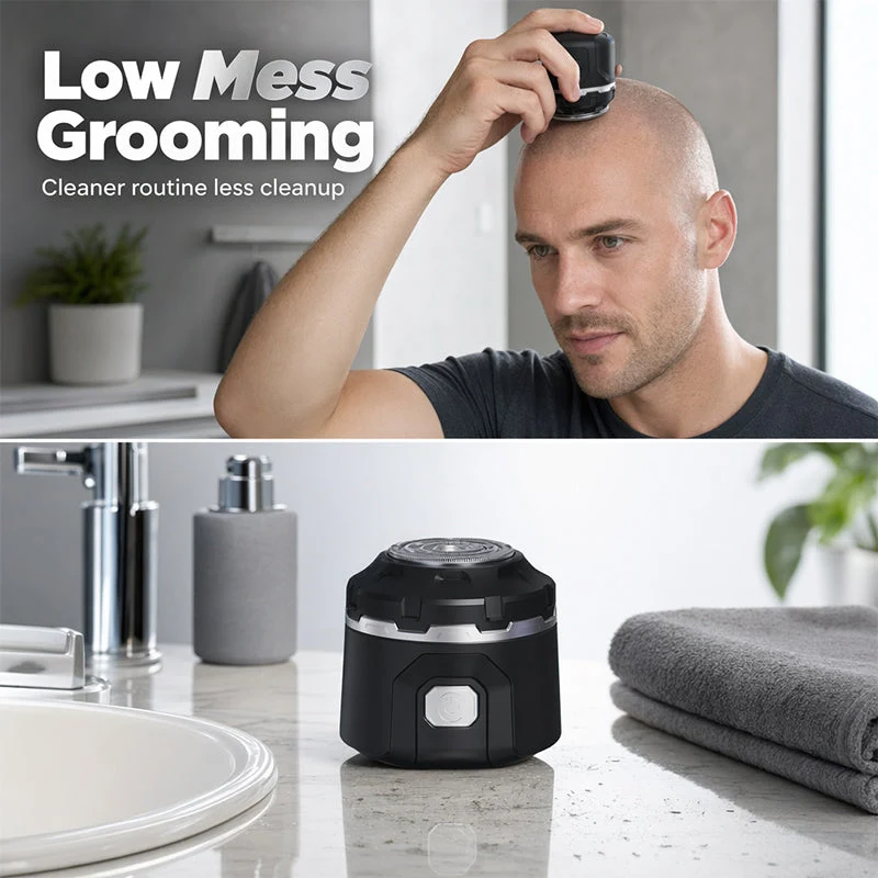 🥳2026 HOT SALE🥳💞50K+ SOLD!💈💪 50% OFF! Men‘s Electric Head Shaver – Stainless steel blades, ergonomic self‑haircut design. 6hr battery, compact & portable. DIY buzz cut at home! ⚡✨